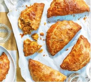 Coronation chicken pasties