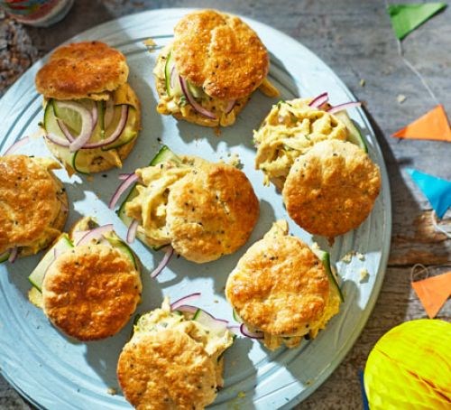 Coronation chicken scones