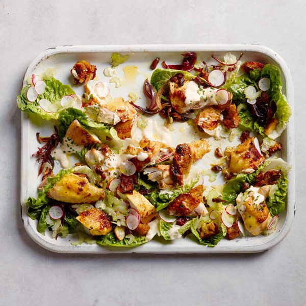 Coronation chicken with yoghurt dressing