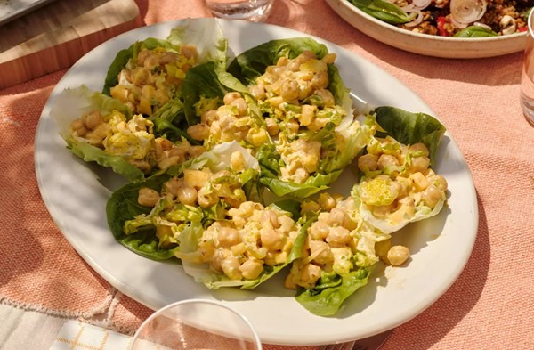 Coronation chickpea salad