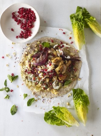Coronation-style turkey & charred aubergine