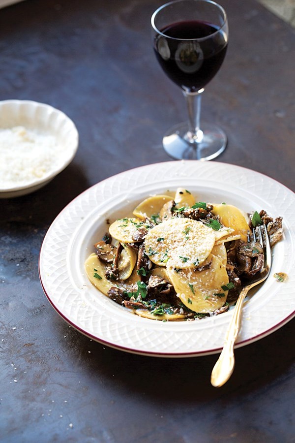 Corzetti with mushroom ragù