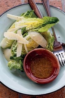 Cos salad with anchovy dressing