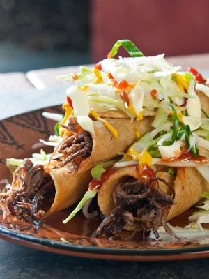 Costa Rican tacos ticos