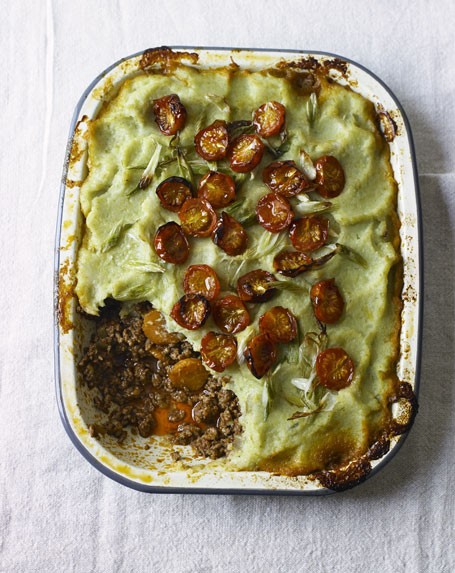 Cottage pie with leek and cauliflower mash