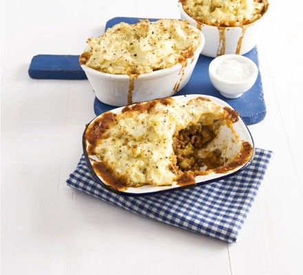 Cottage pies with cheddar mustard mash