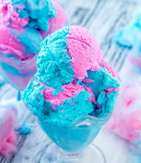 Cotton candy ice cream
