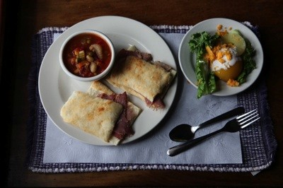 Country ham biscuits