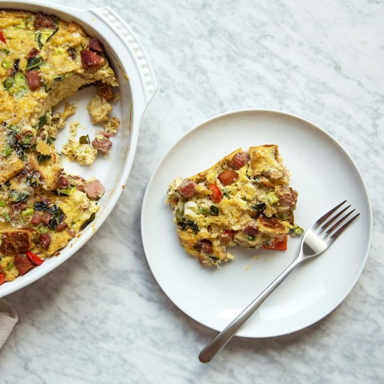 Country ham breakfast casserole