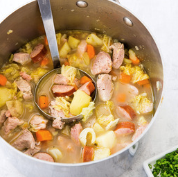 Country-style pork stew for two