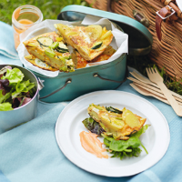 Courgette & broad bean tortilla