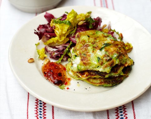 Courgette & feta fritters