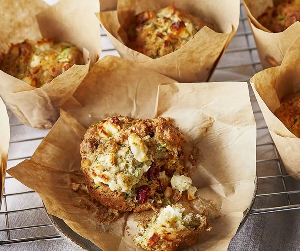 Courgette & feta muffins