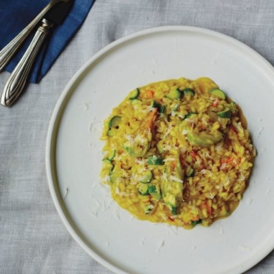 Courgette & saffron risotto (Risotto con zucchine e zafferano)