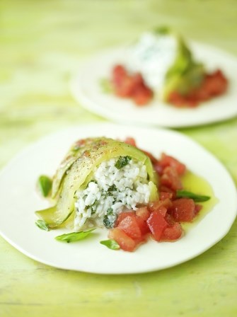 Courgette & tomato rice sformato
