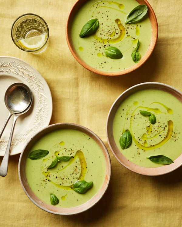 Courgette and almond gazpacho