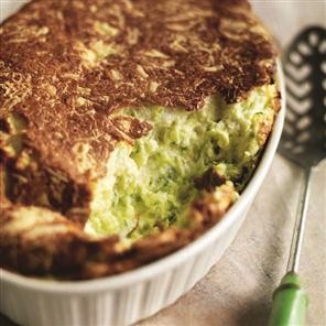 Courgette and Berkswell cheese soufflé 