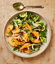 Courgette and cantaloupe salad