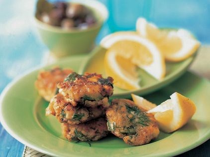Courgette and feta fritters