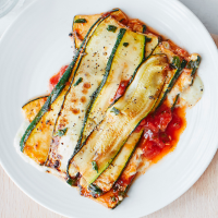 Courgette and goats' cheese lasagne