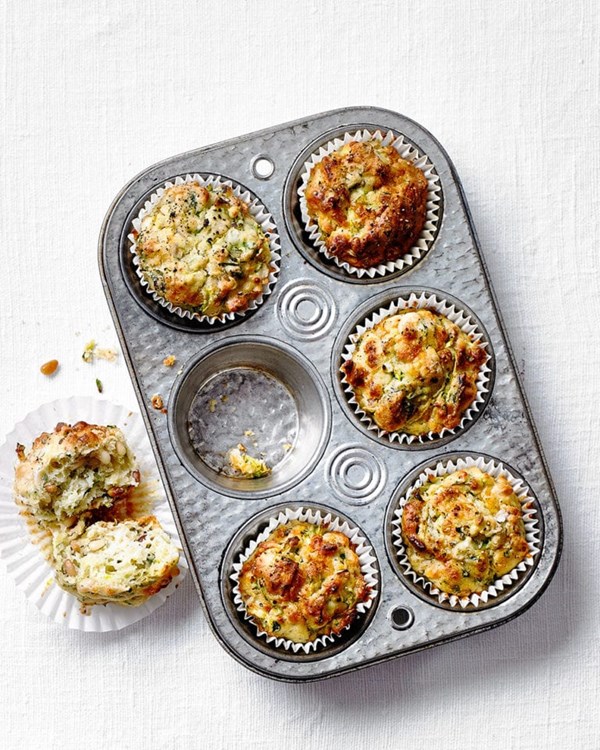Courgette and Grana Padano muffins