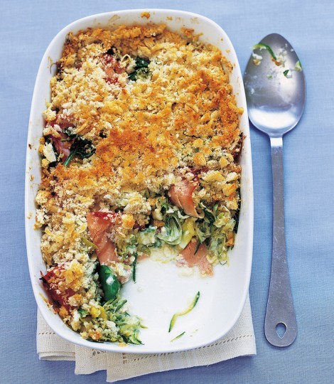 Courgette and ham gratin