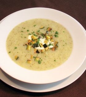 Courgette and lemon soup