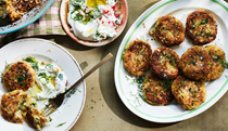 Courgette and parsley koftas
