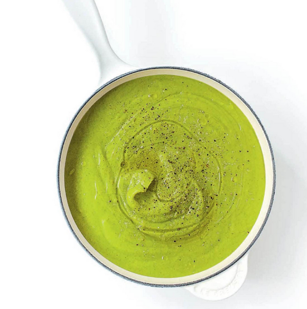 Courgette and red lentil velouté soup