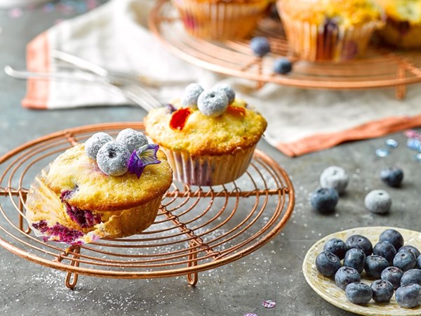 Courgette, blueberry & lemon cakes