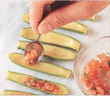 Courgette boats