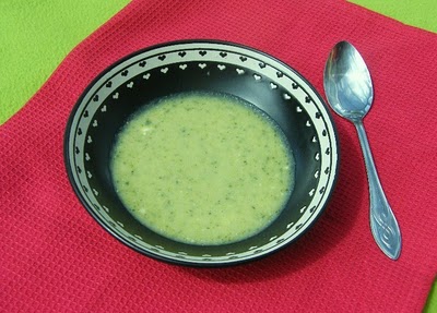 Courgette, Brie & cumin soup