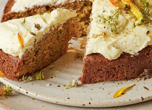 Courgette cake with lime buttercream