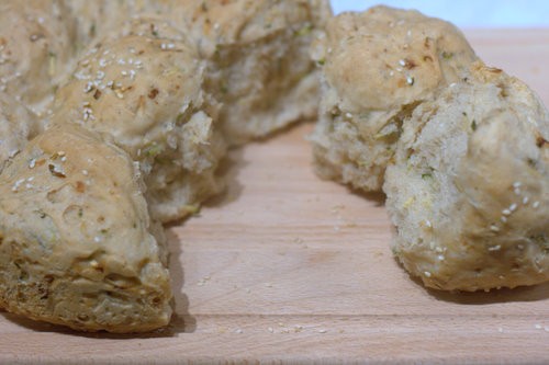 Courgette cluster bread