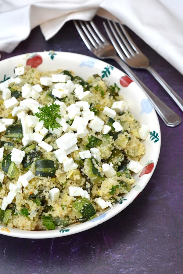 Courgette couscous: a quick and easy meal