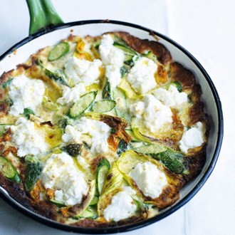 Courgette flower omelette