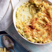 Courgette macaroni cheese