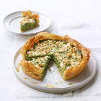 Courgette, mint and feta filo tart