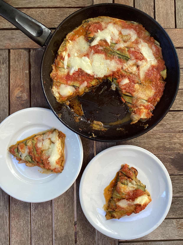 Courgette parmigiana (Parmigiana di zucchini)