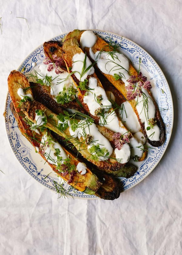 Courgettes and garlic matsoni