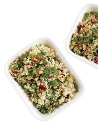 Couscous salad with zucchini and roasted almonds