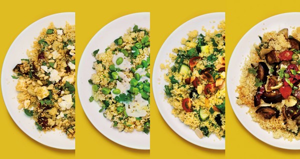 Couscous with broad beans, mint and yoghurt