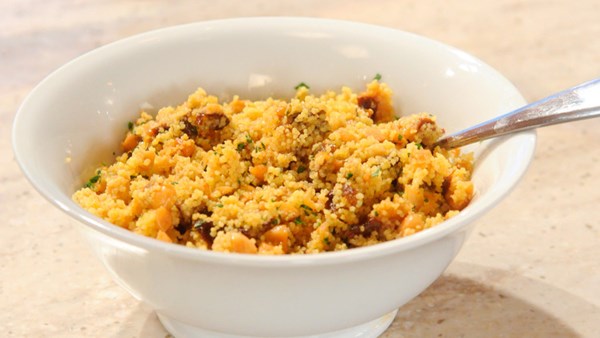 Couscous with prunes and toasted almonds