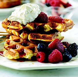 Cousin John's Café Belgian waffles