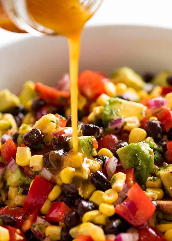 Cowboy bean salad with lime dressing