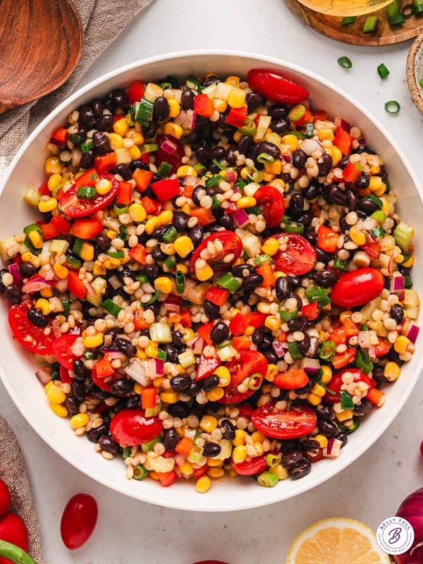 Cowboy caviar couscous salad