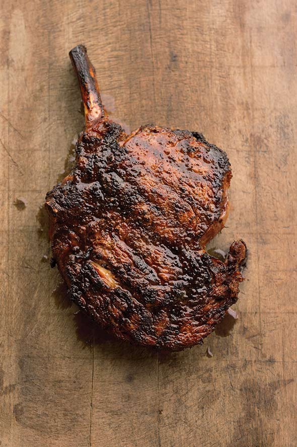 Cowboy steak with coffee rub