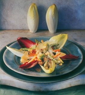 Crab & asparagus salad with lemon, mustard & Parmesan vinaigrette
