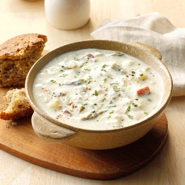 Crab & asparagus soup