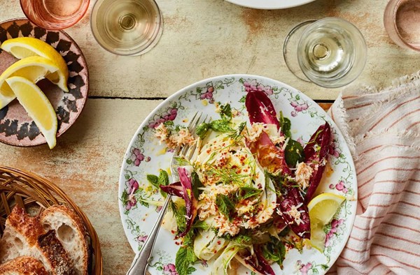 Crab & fennel salad